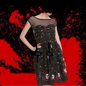 Hell‎ Bunny Gothic Witchy Dress Size Large